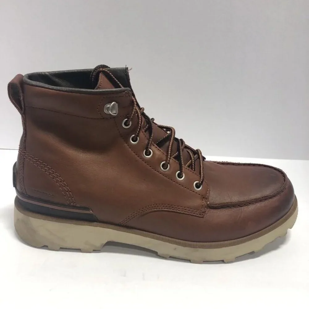 Sorel Men’s Caribou Moc Waterproof Brown Boots, Size 11.5M
